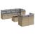 Set canapele de grădină, 8 piese, cu perne, bej, poliratan GartenMobel Dekor
