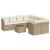 Set canapele de grădină, 9 piese, cu perne, bej, poliratan GartenMobel Dekor