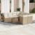 Set canapele de grădină, 9 piese, cu perne, bej, poliratan GartenMobel Dekor