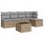 Set canapele de grădină cu perne, 6 piese, bej, poliratan GartenMobel Dekor
