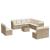 Set canapele de grădină cu perne, 12 piese, bej, poliratan GartenMobel Dekor