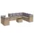 Set canapele de grădină cu perne, 10 piese, bej, poliratan GartenMobel Dekor