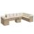 Set canapele de grădină cu perne, 11 piese, bej, poliratan GartenMobel Dekor