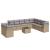 Set canapele de grădină cu perne, 11 piese, bej, poliratan GartenMobel Dekor