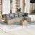 Set canapele de grădină, 8 piese, cu perne, bej, poliratan GartenMobel Dekor