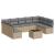 Set canapele de grădină cu perne, 10 piese, bej, poliratan GartenMobel Dekor