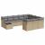 Set canapele de grădină cu perne, 11 piese, bej, poliratan GartenMobel Dekor