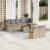 Set canapele de grădină cu perne, 10 piese, bej, poliratan GartenMobel Dekor