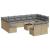 Set canapele de grădină, 13 piese, cu perne, bej, poliratan GartenMobel Dekor