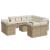 Set canapele de grădină cu perne, 12 piese, bej, poliratan GartenMobel Dekor