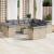 Set canapele de grădină, 14 piese, cu perne, bej, poliratan GartenMobel Dekor