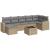 Set canapele de grădină, 8 piese, cu perne, bej, poliratan GartenMobel Dekor