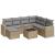 Set canapele de grădină, 8 piese, cu perne, bej, poliratan GartenMobel Dekor