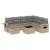Set canapele de grădină, 8 piese, cu perne, bej, poliratan GartenMobel Dekor