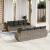 Set canapele de grădină, 9 piese, cu perne, gri, poliratan GartenMobel Dekor