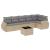 Set canapele de grădină, 7 piese, cu perne, bej, poliratan GartenMobel Dekor