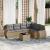 Set canapele de grădină, 7 piese, cu perne, bej, poliratan GartenMobel Dekor