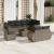Set canapele de grădină, 9 piese, cu perne, gri, poliratan GartenMobel Dekor
