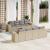 Set canapele de grădină, 9 piese, cu perne, bej, poliratan GartenMobel Dekor