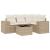 Set canapele de grădină cu perne, 5 piese, bej, poliratan GartenMobel Dekor