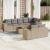 Set canapele de grădină, 9 piese, cu perne, bej, poliratan GartenMobel Dekor