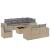 Set canapele de grădină, 9 piese, cu perne, bej, poliratan GartenMobel Dekor