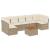 Set canapele de grădină, 8 piese, cu perne, bej, poliratan GartenMobel Dekor