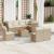 Set canapele de grădină, 9 piese, cu perne, bej, poliratan GartenMobel Dekor