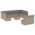 Set canapele de grădină cu perne, 12 piese, bej, poliratan GartenMobel Dekor