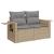 Set canapele de grădină, 4 piese, cu perne, bej, poliratan GartenMobel Dekor
