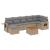 Set canapele de grădină, 8 piese, cu perne, bej, poliratan GartenMobel Dekor