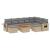 Set canapele de grădină cu perne, 10 piese, bej, poliratan GartenMobel Dekor