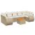 Set canapele de grădină, 8 piese, cu perne, bej, poliratan GartenMobel Dekor
