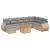 Set canapele de grădină, 9 piese, cu perne, bej, poliratan GartenMobel Dekor