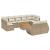 Set canapele de grădină cu perne, 10 piese, bej, poliratan GartenMobel Dekor