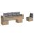 Set canapele de grădină, 7 piese, cu perne, bej, poliratan GartenMobel Dekor