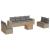 Set canapele de grădină, 9 piese, cu perne, bej, poliratan GartenMobel Dekor