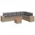 Set canapele de grădină, 8 piese, cu perne, bej, poliratan GartenMobel Dekor