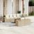Set canapele de grădină, 9 piese, cu perne, bej, poliratan GartenMobel Dekor
