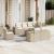 Set canapele de grădină, 9 piese, cu perne, bej, poliratan GartenMobel Dekor