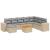 Set canapele de grădină, 9 piese, cu perne, bej, poliratan GartenMobel Dekor