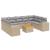 Set canapele de grădină cu perne, 10 piese, bej, poliratan GartenMobel Dekor