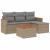 Set canapele de grădină, 5 piese, cu perne, bej, poliratan GartenMobel Dekor