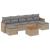 Set canapele de grădină, 8 piese, cu perne, bej, poliratan GartenMobel Dekor