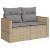 Set canapele de grădină, 8 piese, cu perne, bej, poliratan GartenMobel Dekor