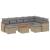 Set canapele de grădină, 10 piese, cu perne, bej, poliratan GartenMobel Dekor