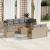 Set canapele de grădină, 9 piese, cu perne, bej, poliratan GartenMobel Dekor