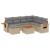 Set canapele de grădină, 8 piese, cu perne, bej, poliratan GartenMobel Dekor