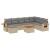Set canapele de grădină, 9 piese, cu perne, bej, poliratan GartenMobel Dekor