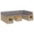 Set canapele de grădină cu perne, 10 piese, bej, poliratan GartenMobel Dekor